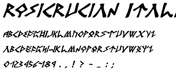 Rosicrucian Italic font